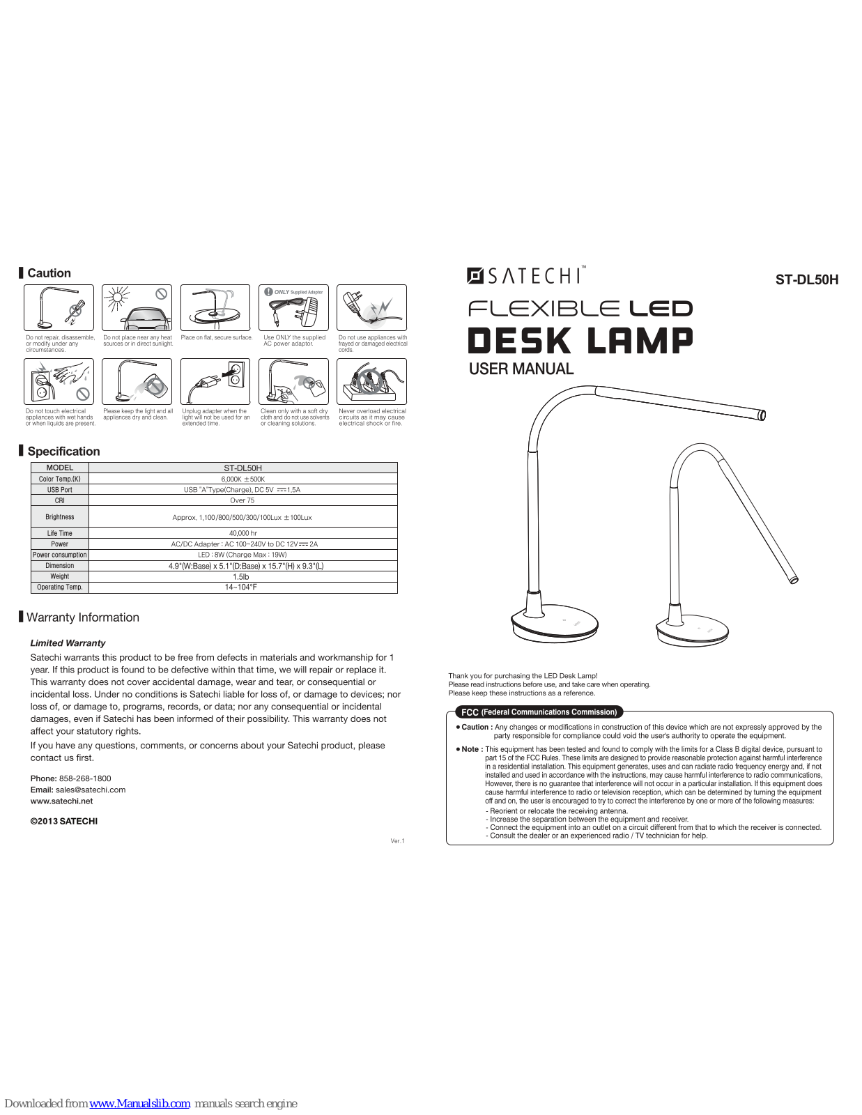 Satechi Flexible LED ST-DL50H User Manual