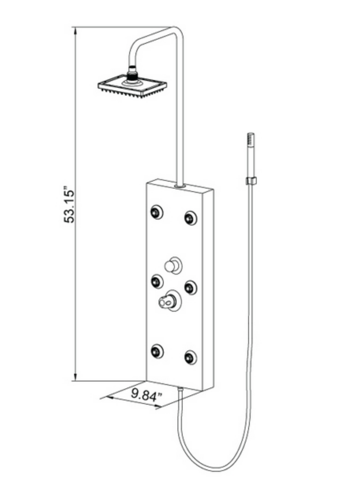 Ariel Bath ZZB1044 Dimensions - ManualMachine.com