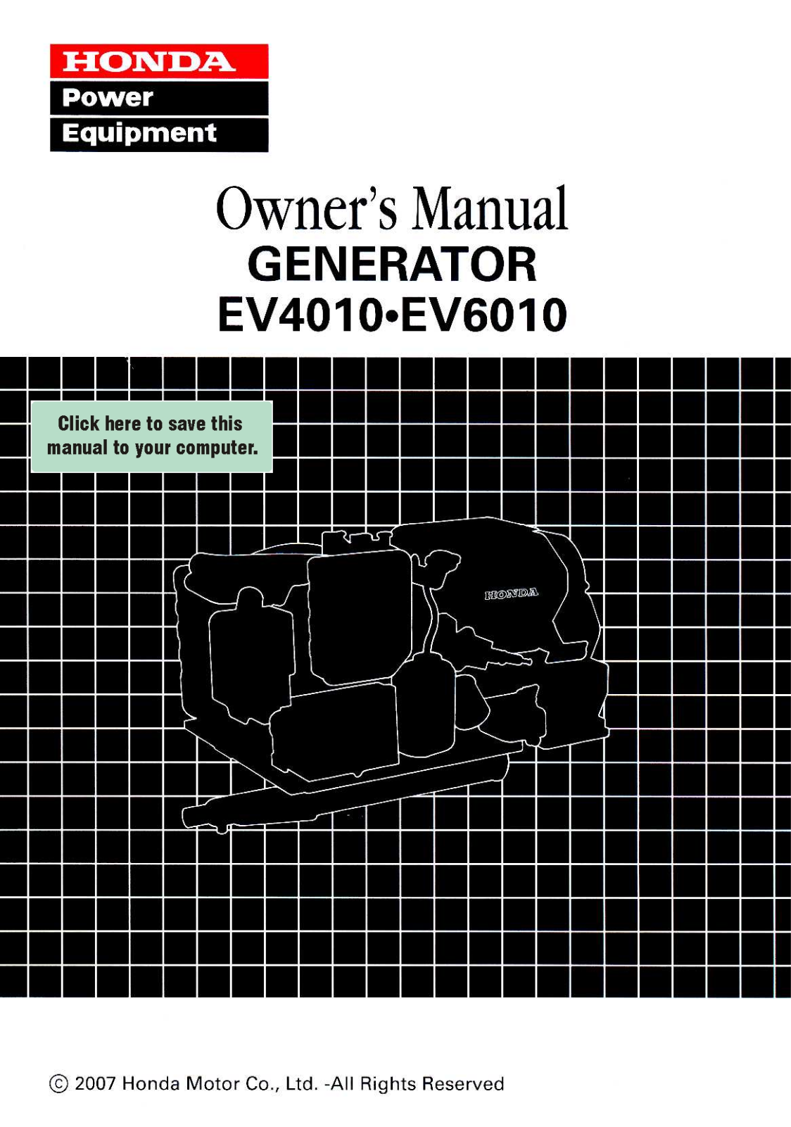 Honda Power Equipment EV4010, EV6010 User Manual