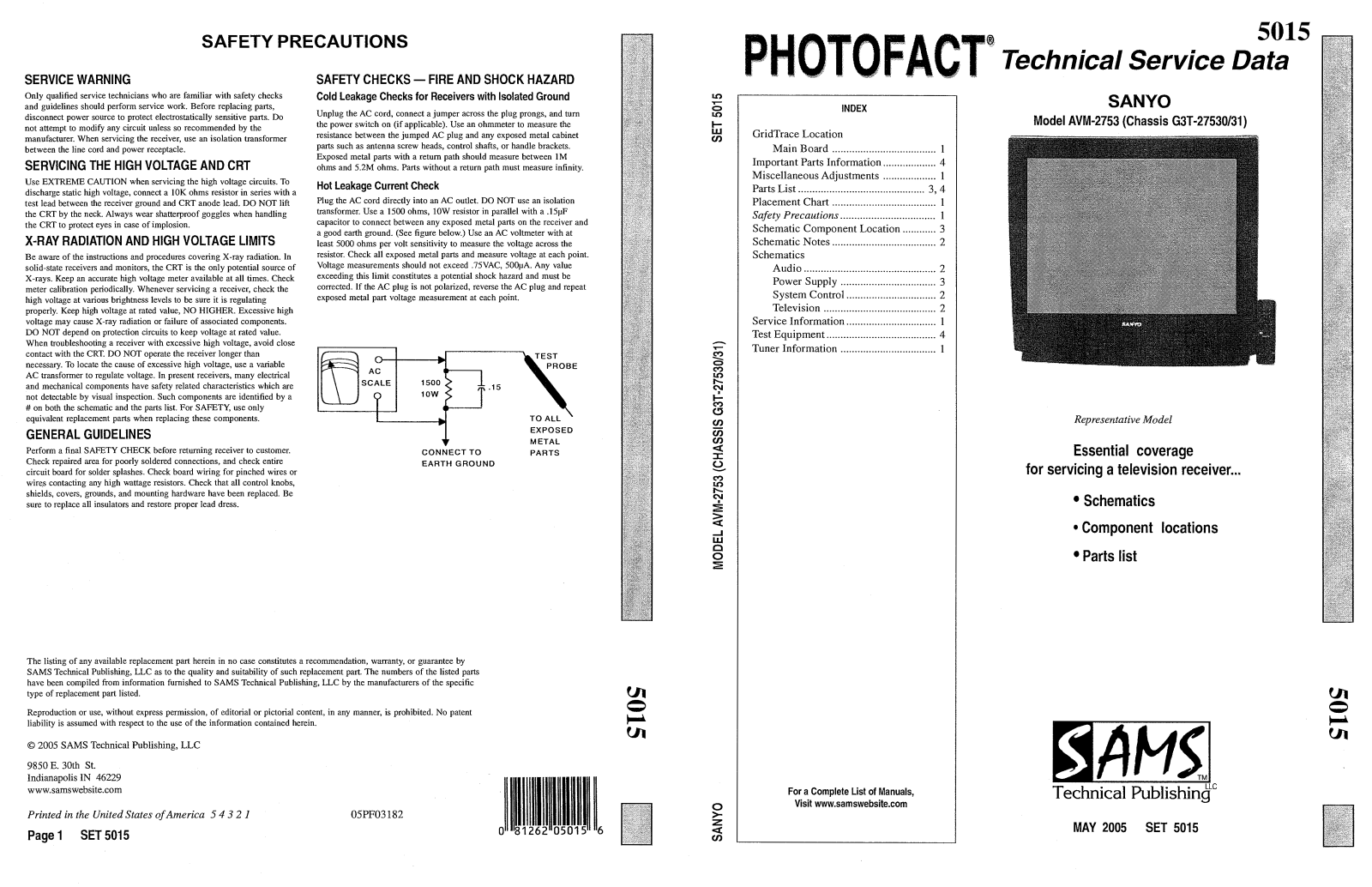 SANYO AVM 2753 Diagram