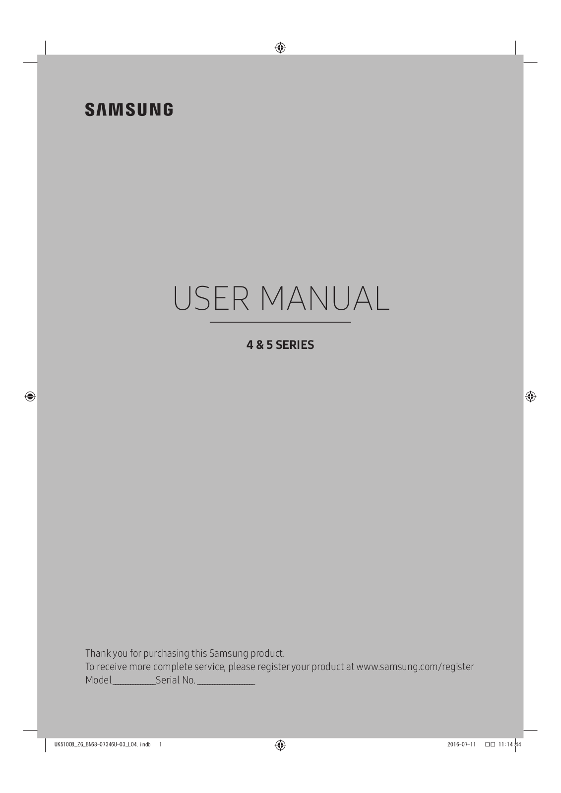 Samsung 4 SERIES, 5 SERIES user manual