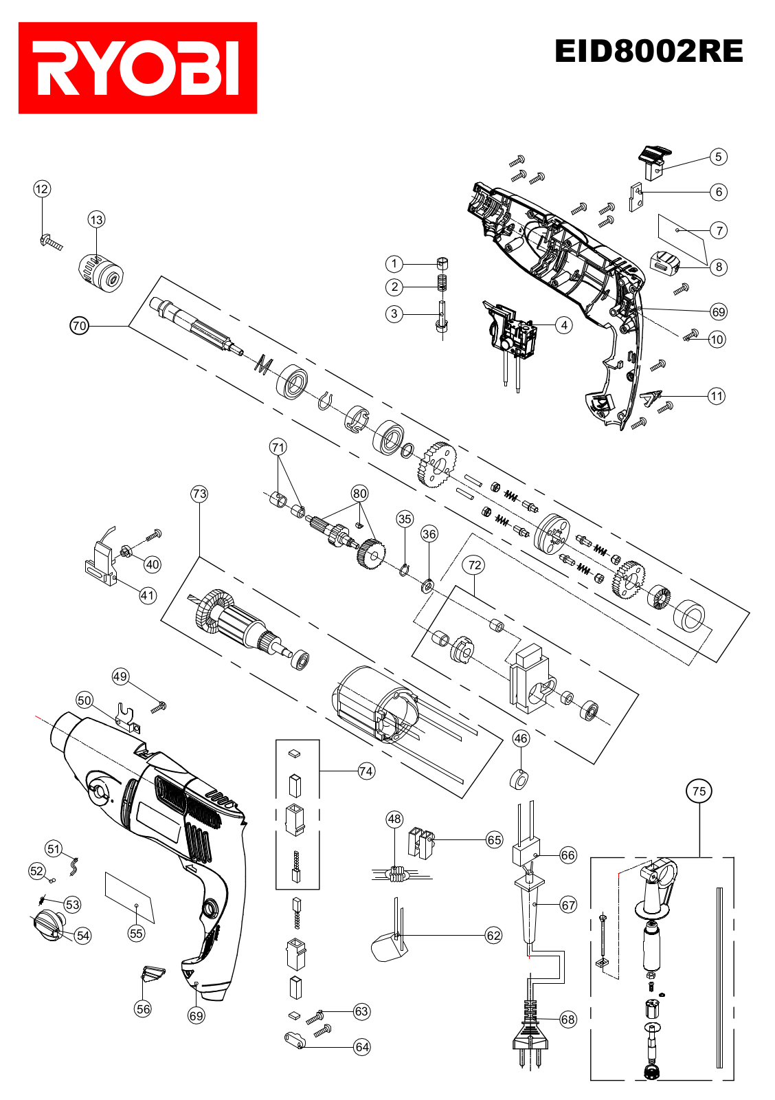 Ryobi EID8002RE User Manual