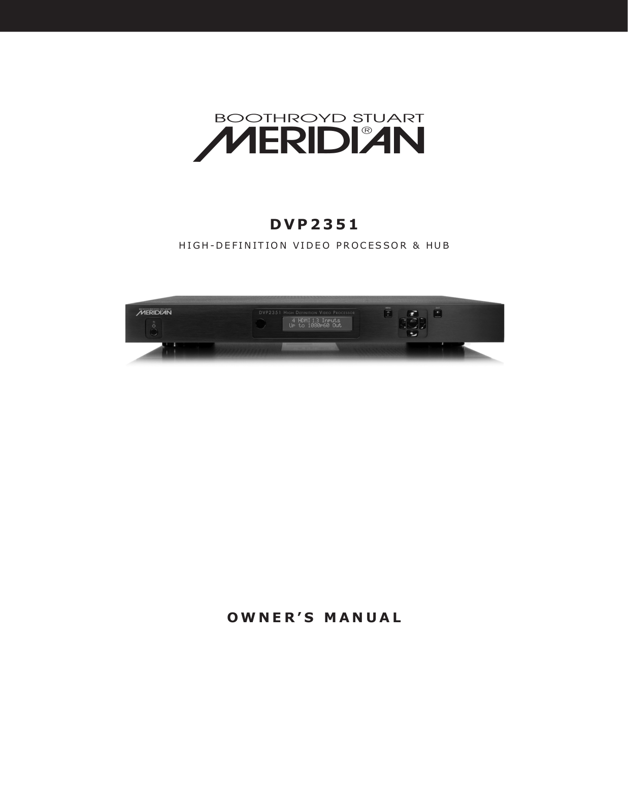 Meridian DVP2351 User Guide