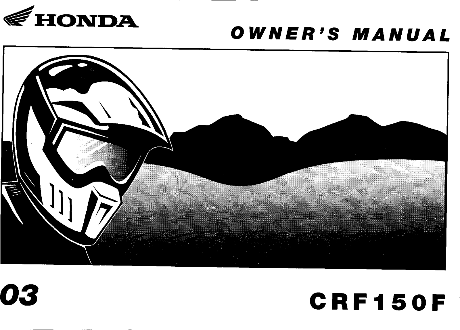 Honda CRF150F 2003 Owner's Manual