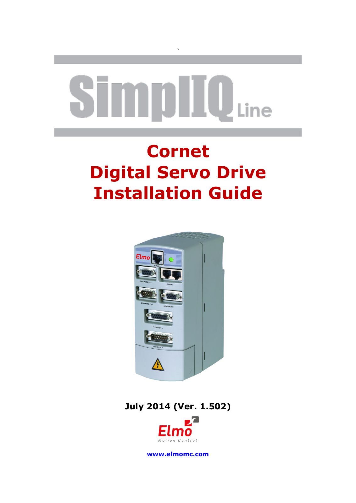 ElmoMC AC Input Digital Servo Drives-Bassoon Cable Kit User Manual