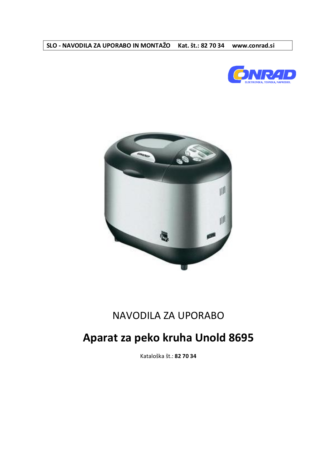 Unold 8695 User guide