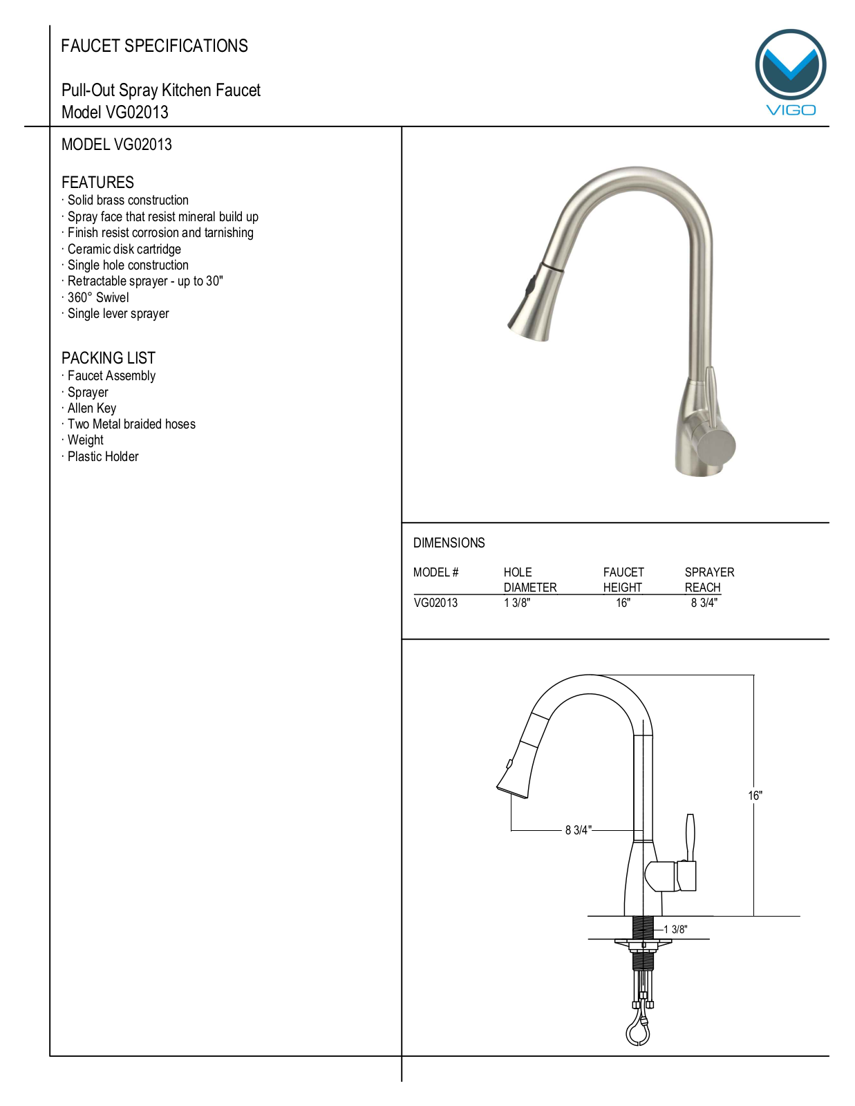 Vigo VG02013 User Manual