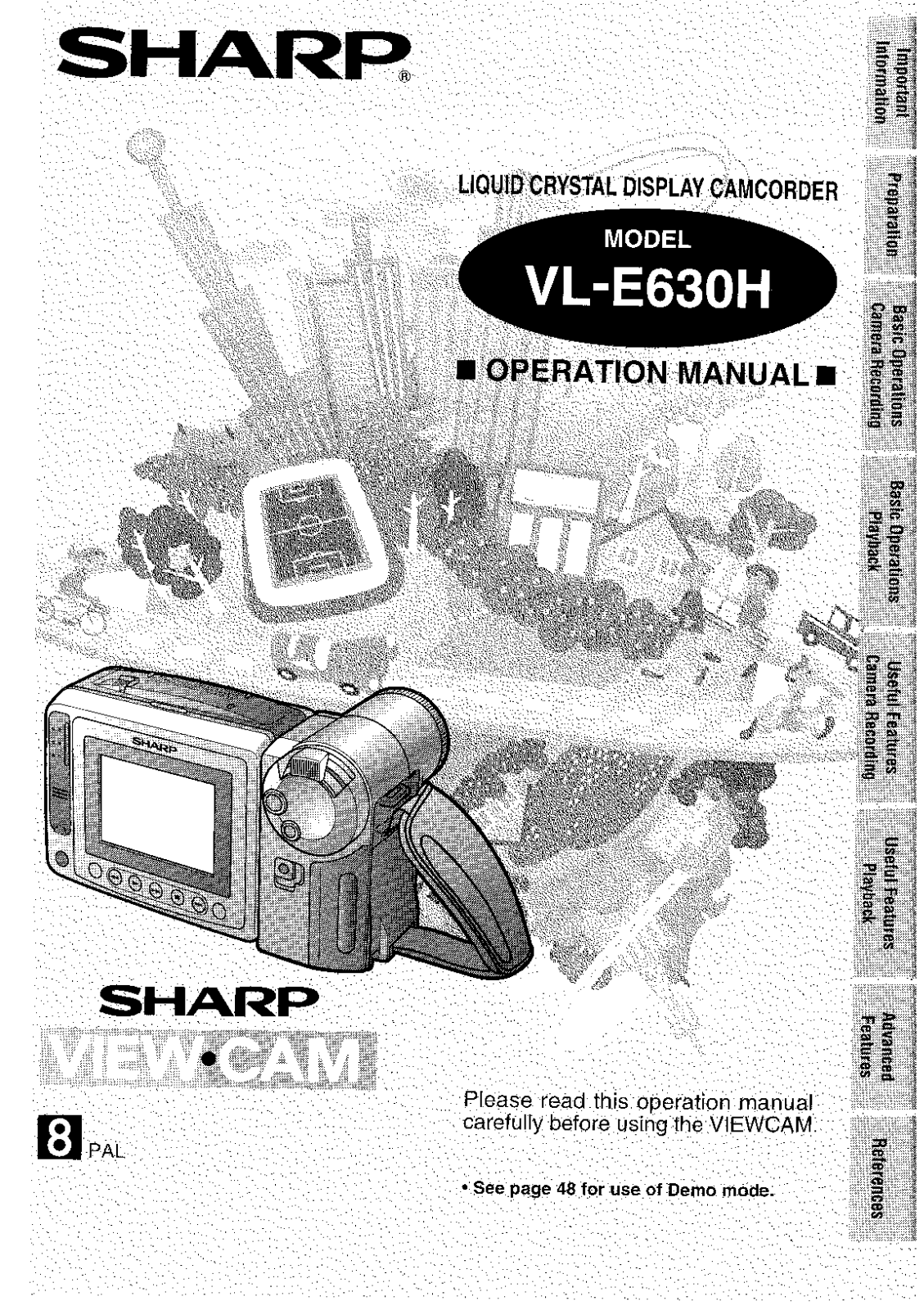 Sharp VL-E630H Manual