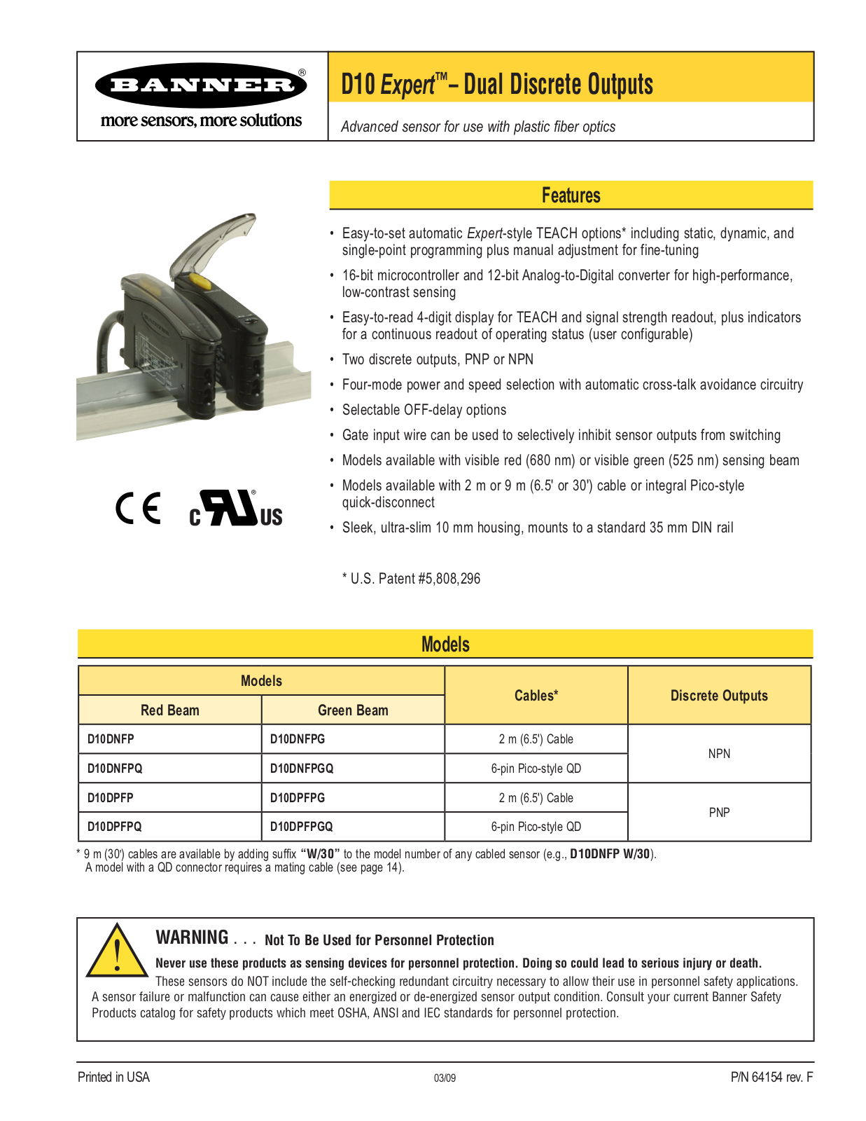 Banner D10 User Manual