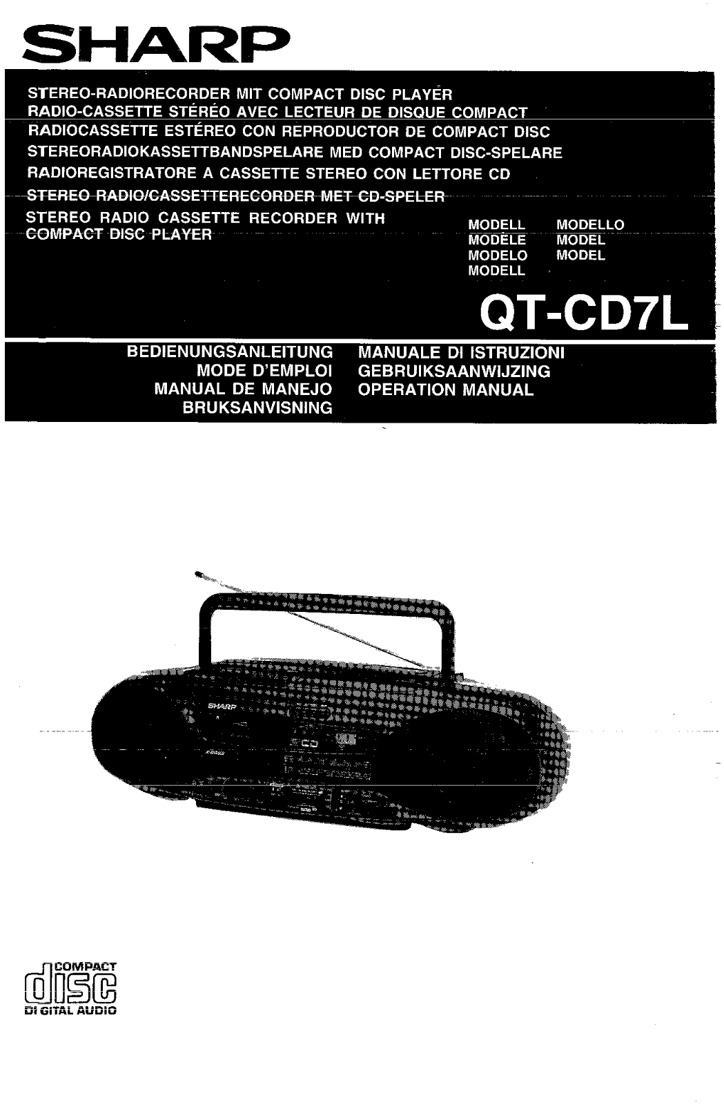 Sharp QT-CD7L User Manual