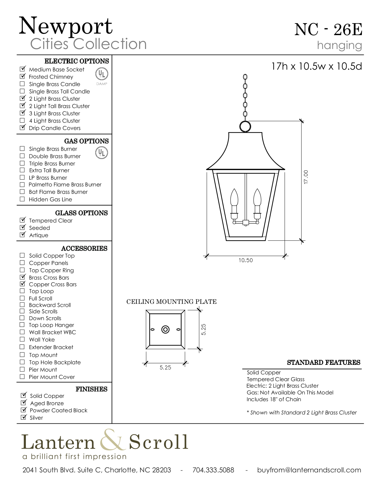 Lantern & Scroll LASC1053 Specifications - ManualMachine.com
