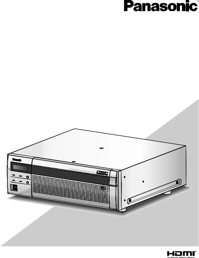 Panasonic WJ-NX400K-G, WJ-NX400K User Manual