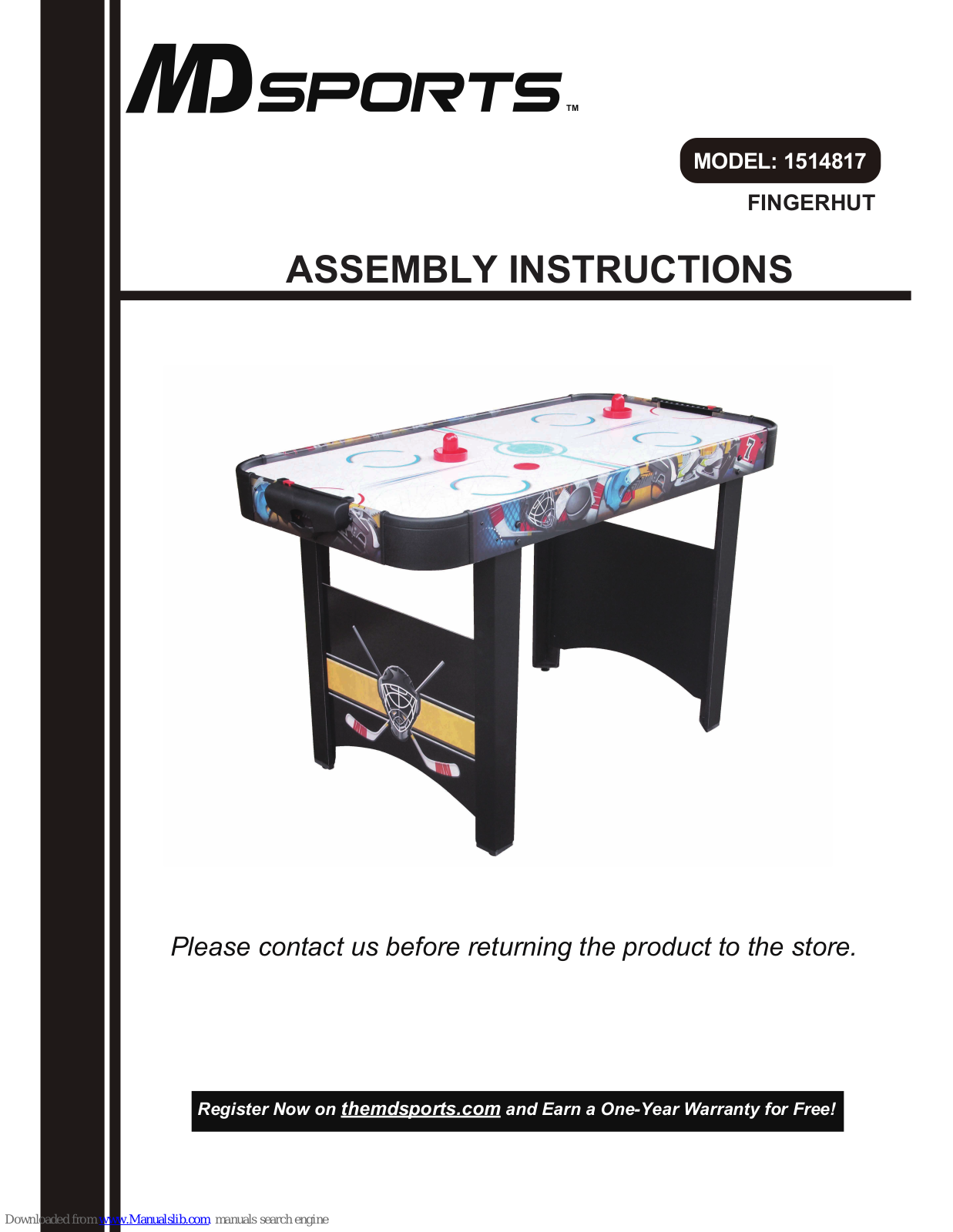 MD SPORTS 1514817 Instructions Manual