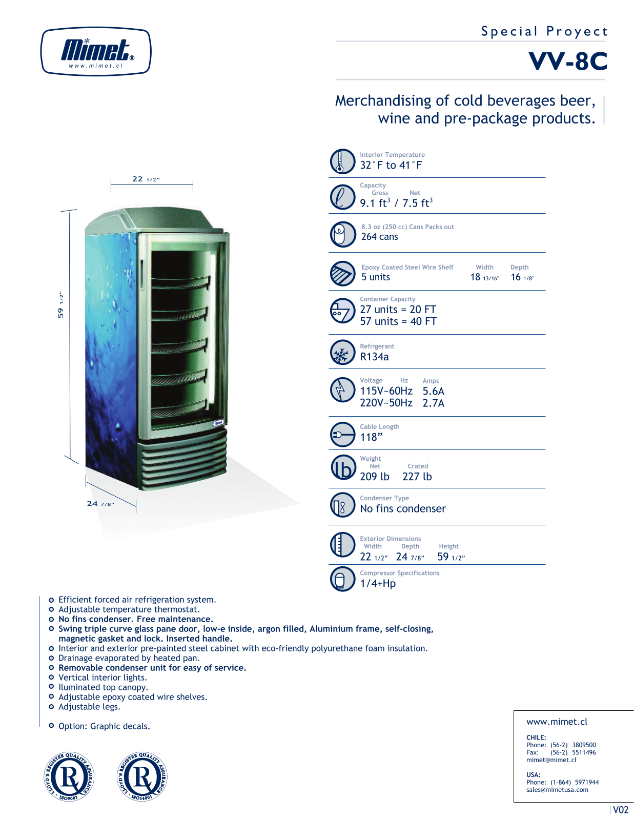 Mimet VV-8C User Manual