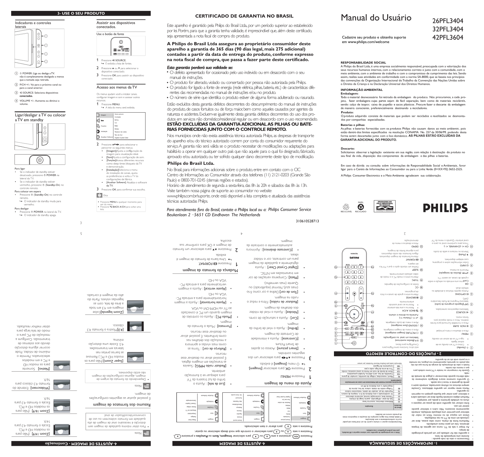 PHILIPS 42PFL3604, 32PFL3404, 26PFL3404 User Manual