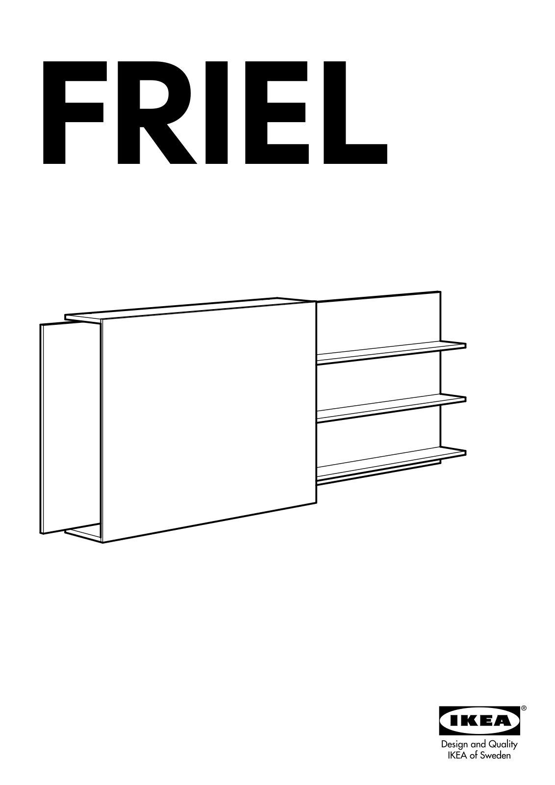 IKEA FRIEL TV PANEL W- SLIDING DOOR Assembly Instruction