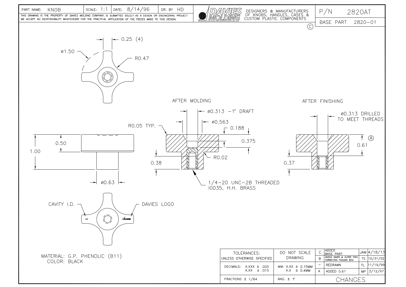 Davies Molding 2820AT Reference Drawing