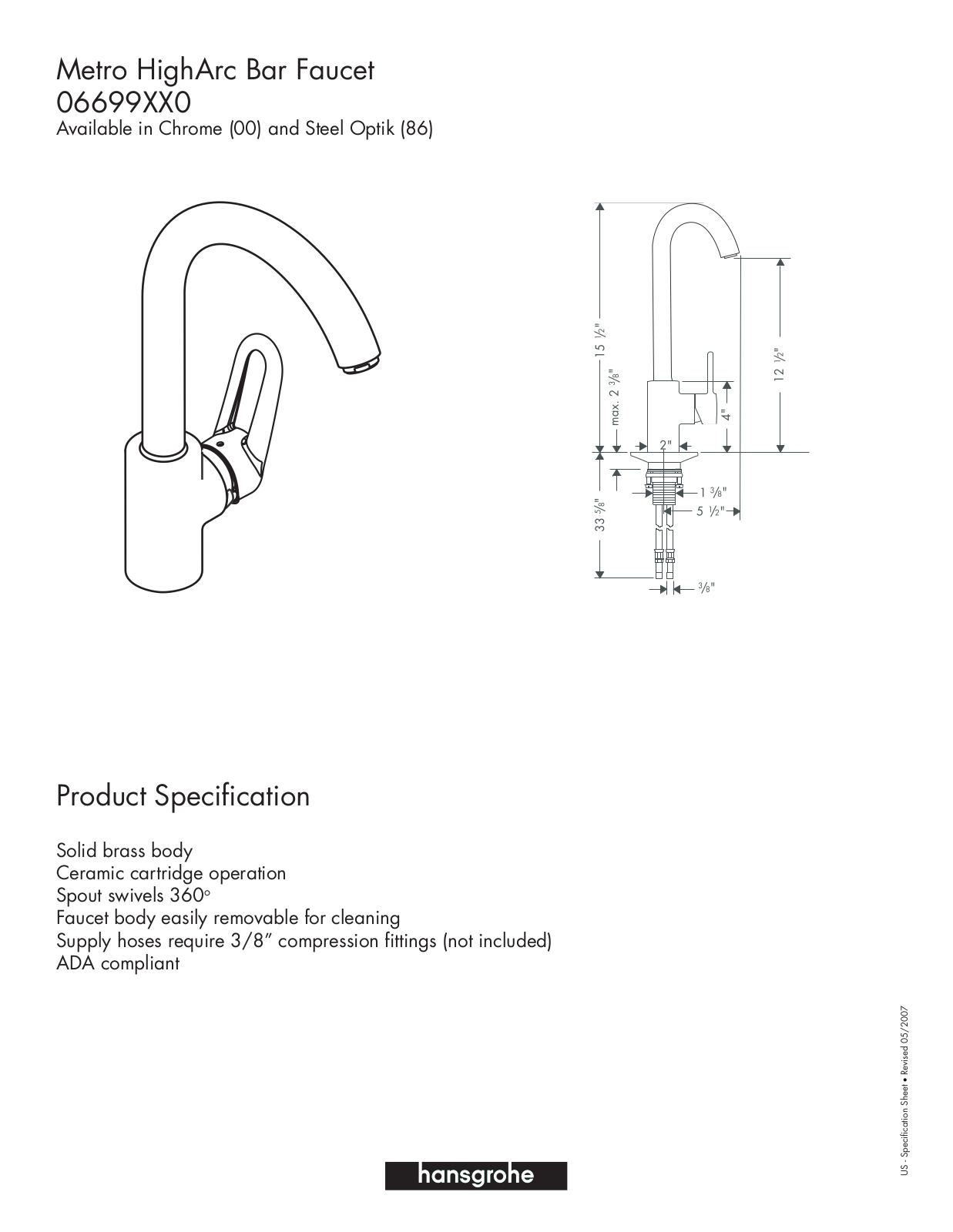 Hans Grohe 06699XX0 User Manual