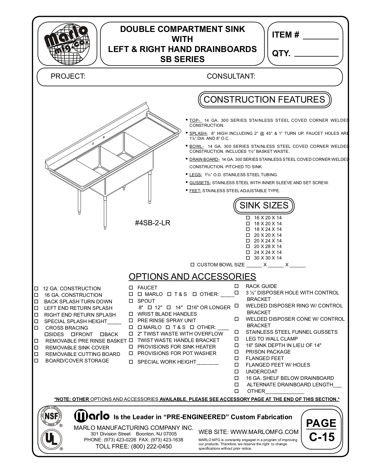 Marlo 4SB-2-1620-24LR User Manual