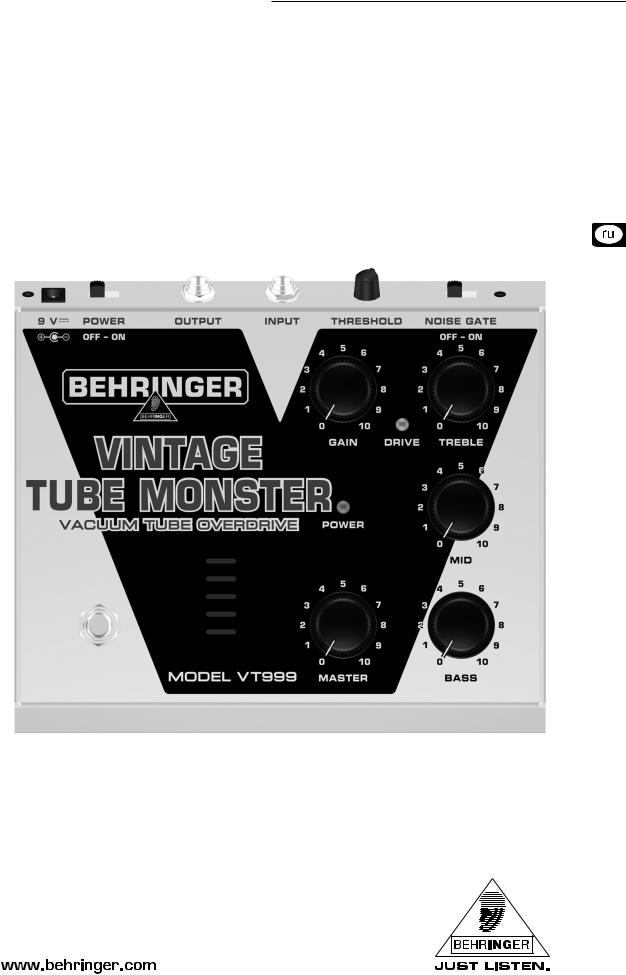 Behringer VT 999 User Manual