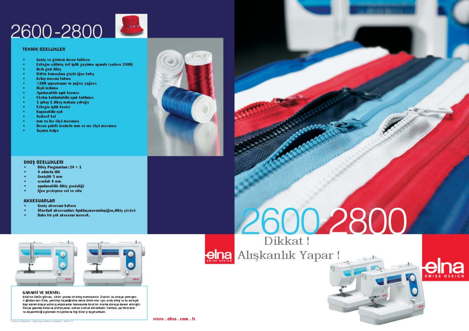 Elna 2800, 2600 BROCHURE