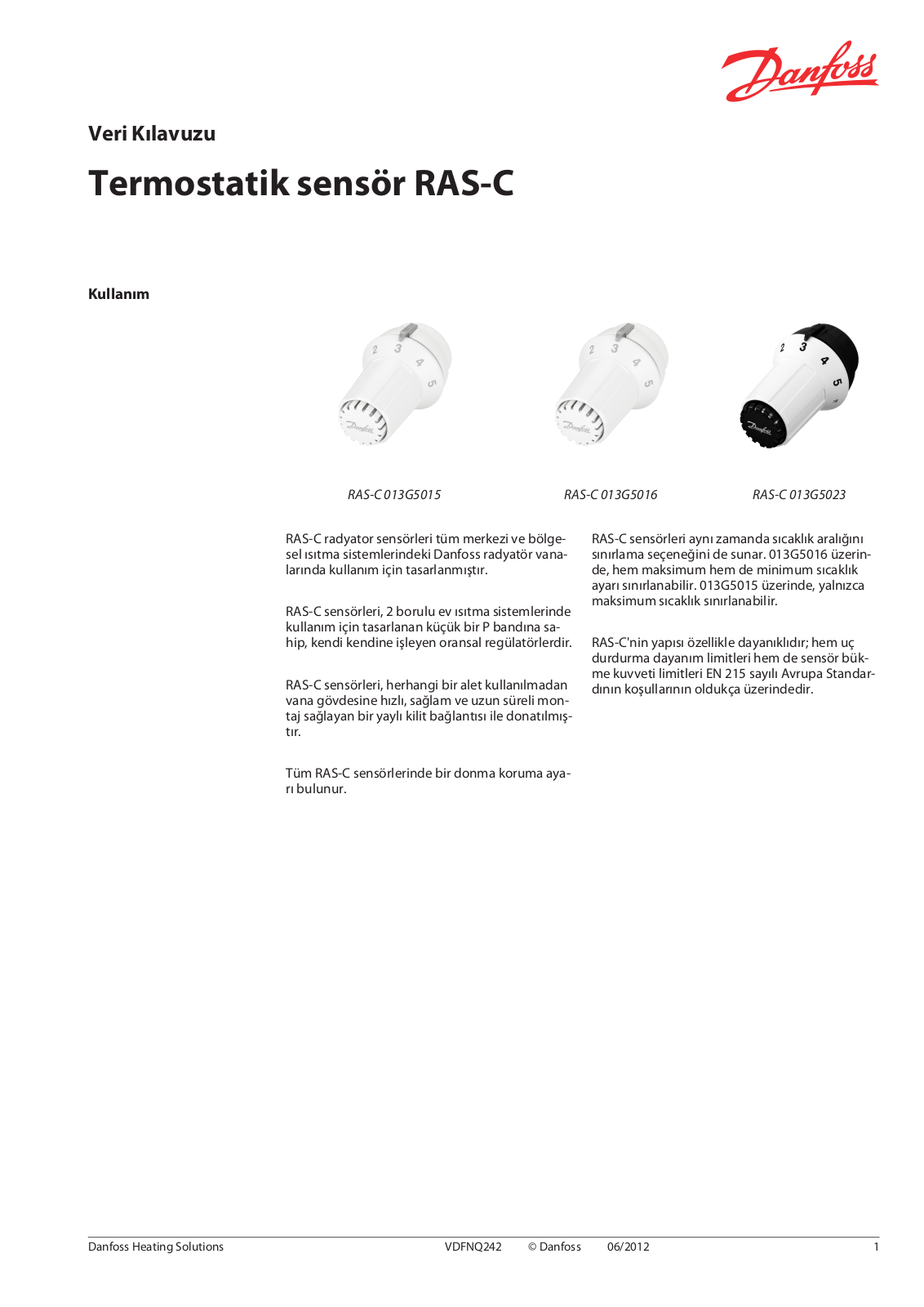 Danfoss RAS-C Data sheet