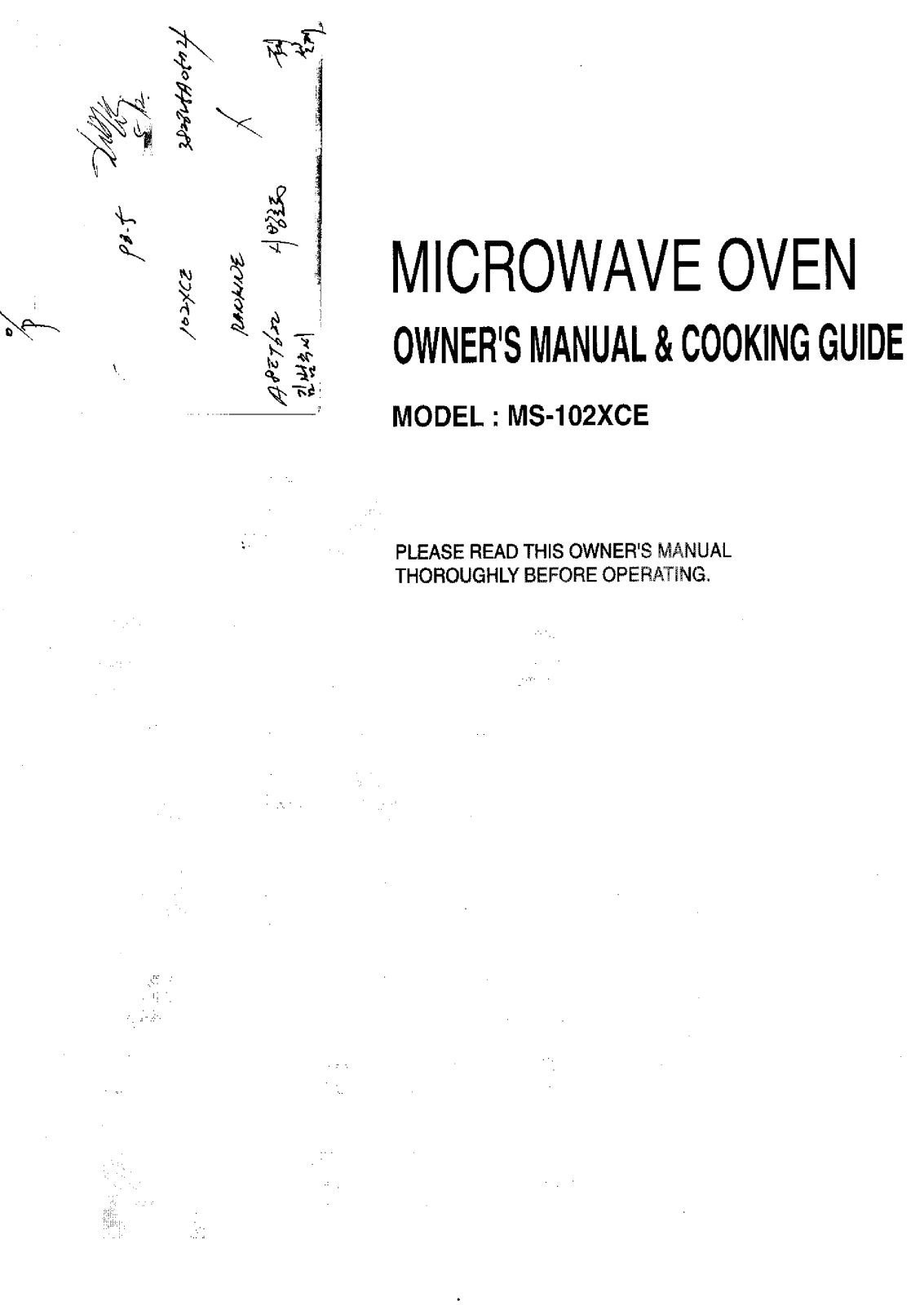 LG MS-102XCE User Manual