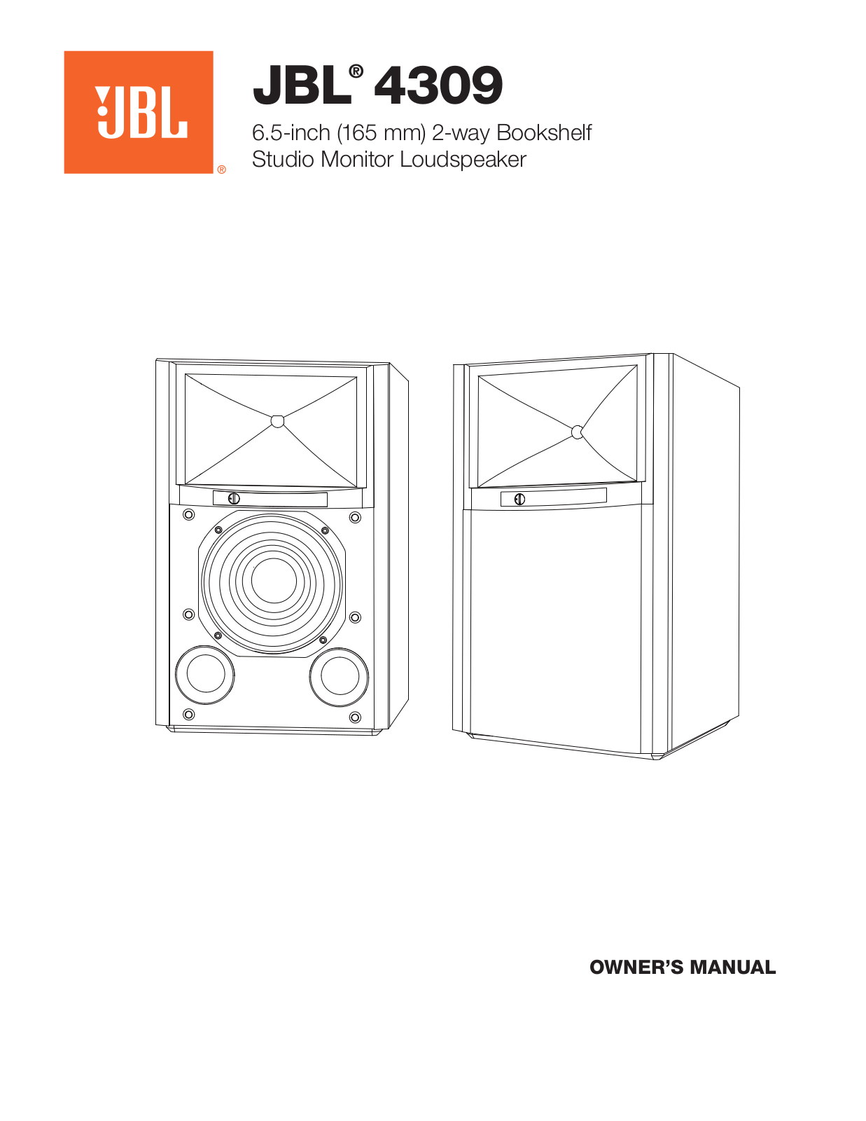 JBL 4309 OWNERS MANUAL