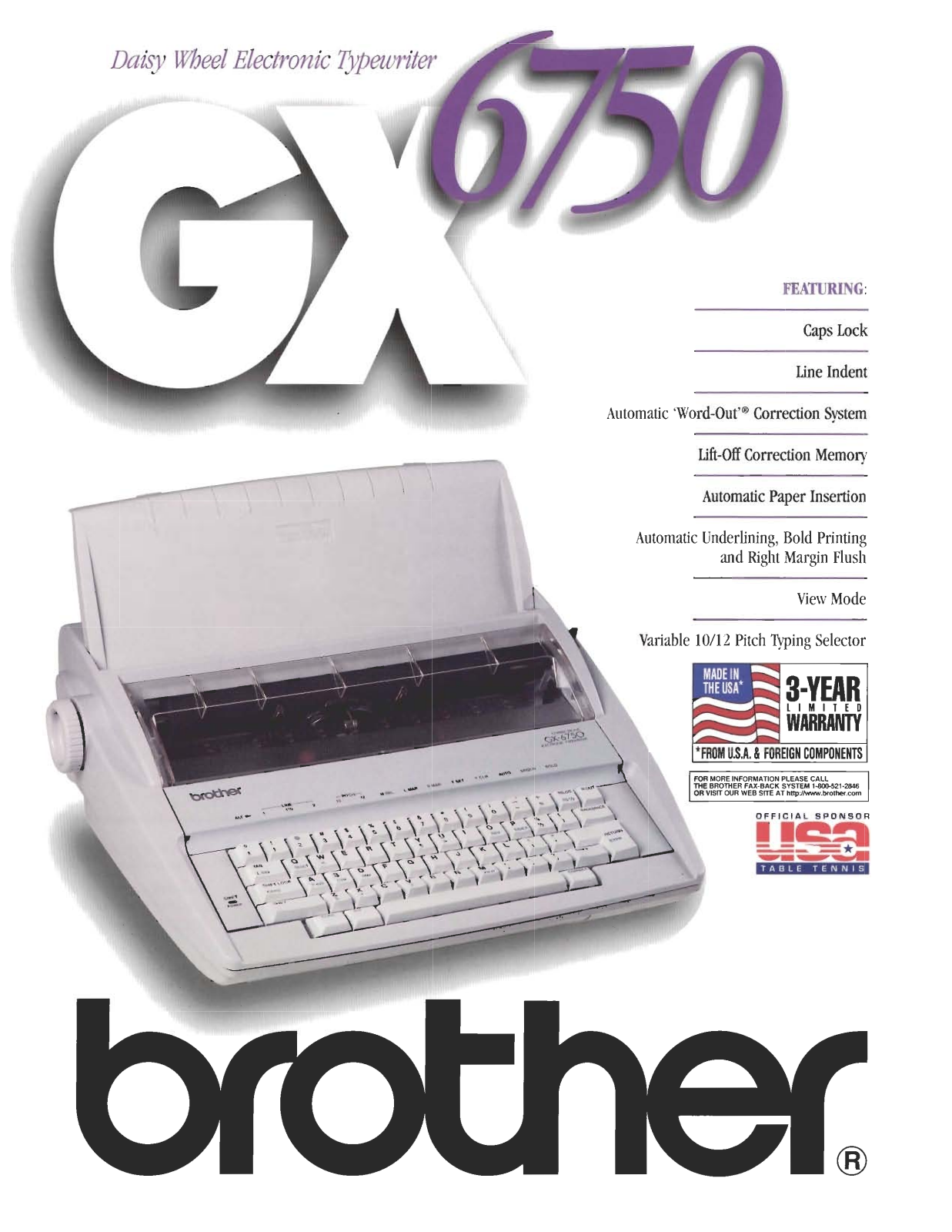 Brother GX-6750 User Manual