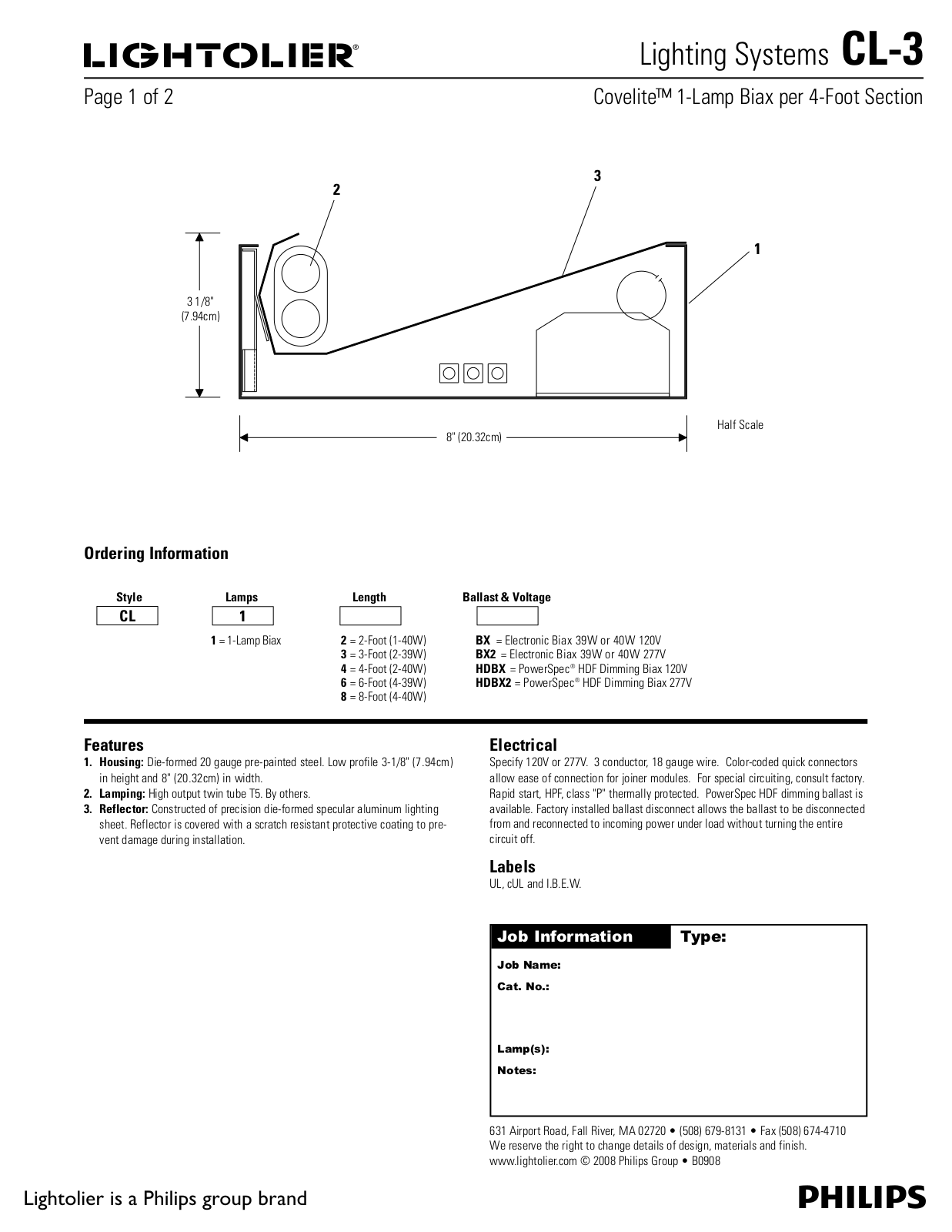 Lightolier CL-3 User Manual