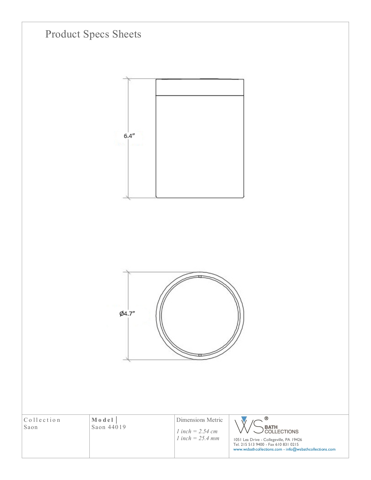 WS Bath Collections WSO3497 Specifications - ManualMachine.com