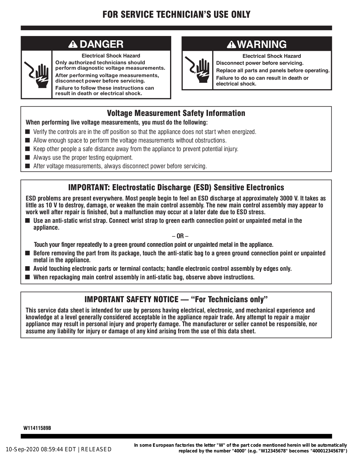 Maytag MED6200KW Service Manual