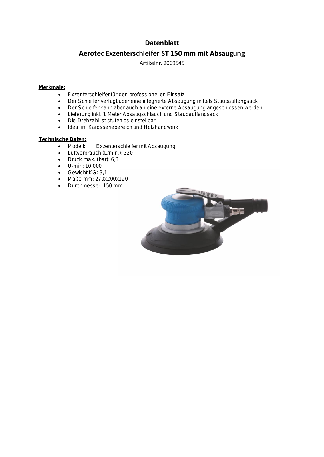 Aerotec ST 150 USER MANUAL