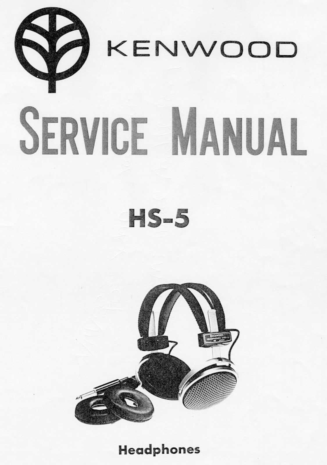 Kenwood HS-5 User Manual