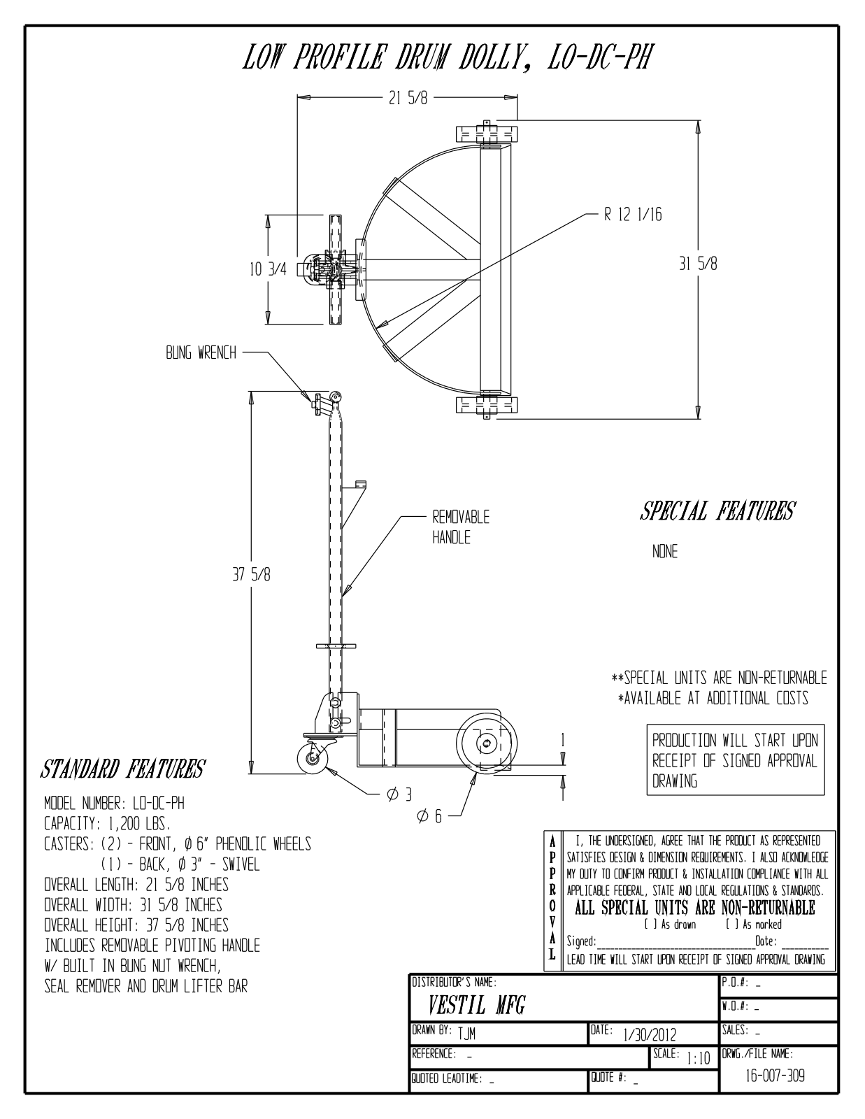 Vestil UCTW1594 Specifications - ManualMachine.com