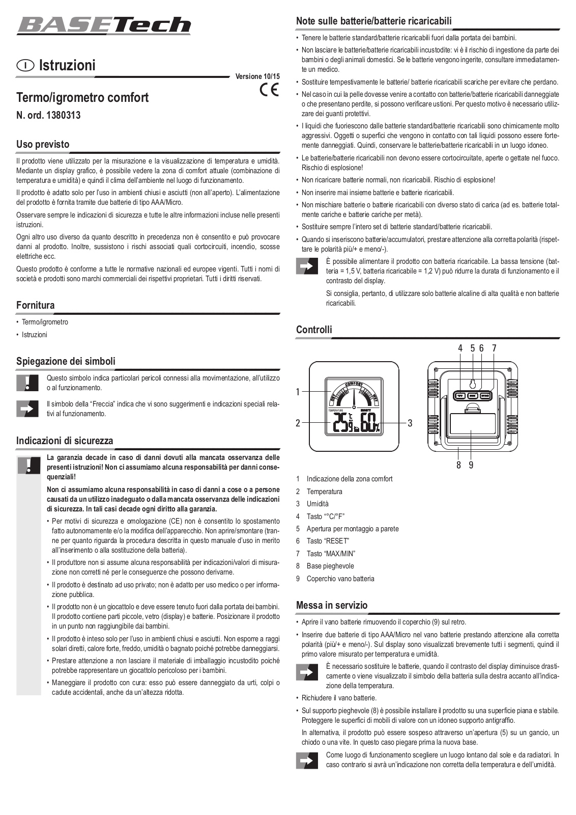 Basetech 1380313 User guide