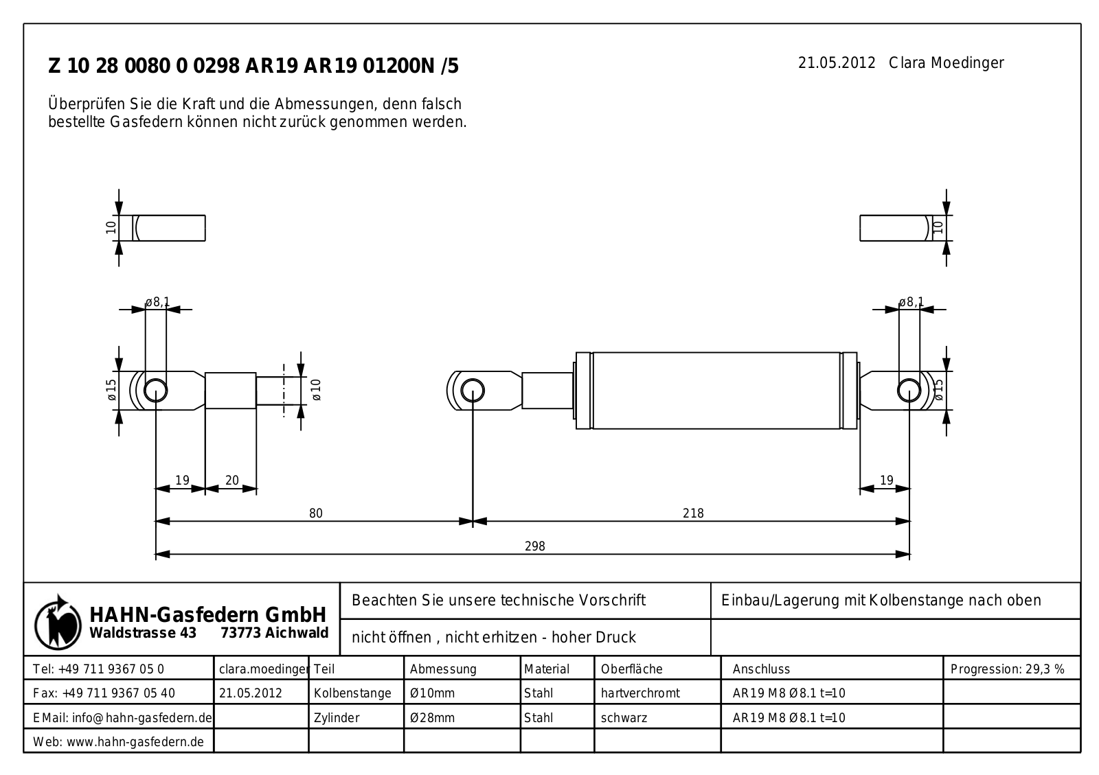 HAHN AR19 M8 Schematic