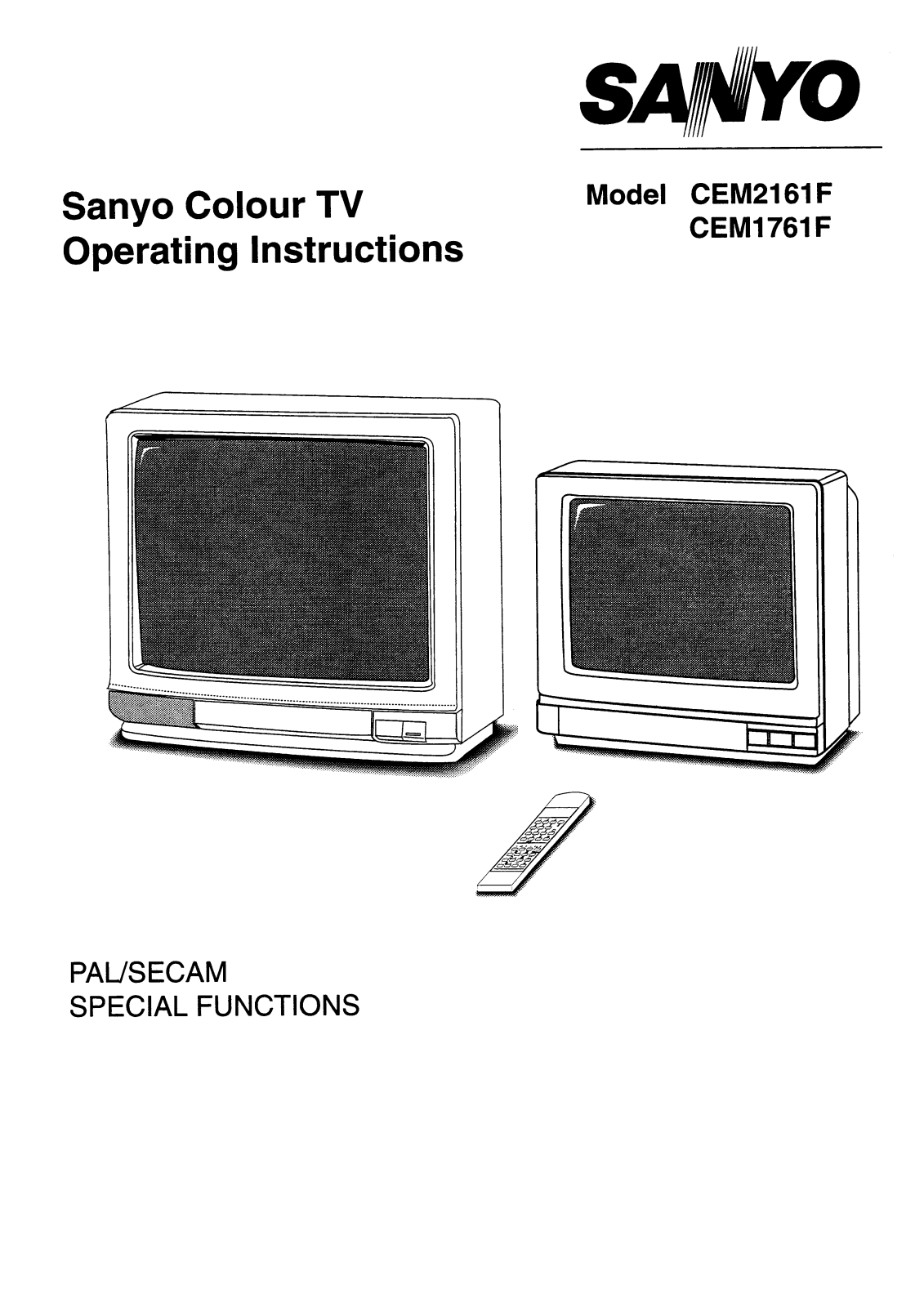 Sanyo CEM2161F, CEM1761F Instruction Manual
