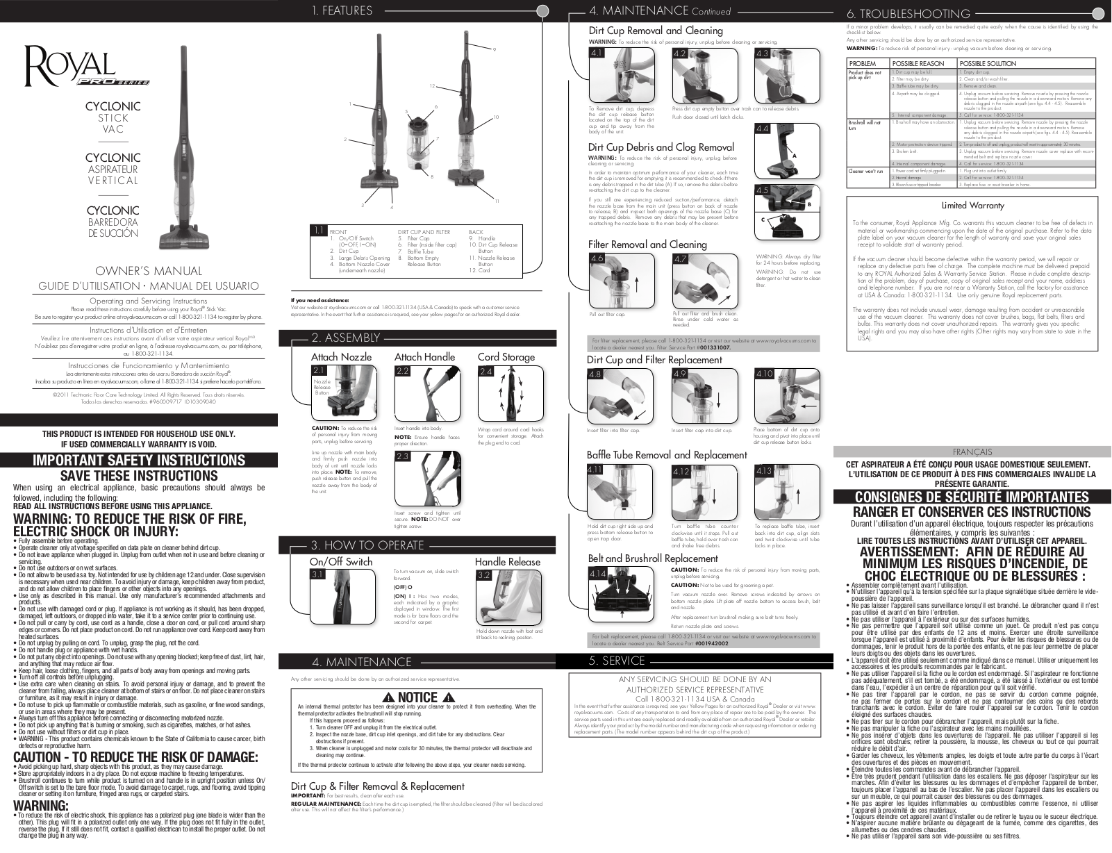 Royal Vacuums ER20000 User Manual