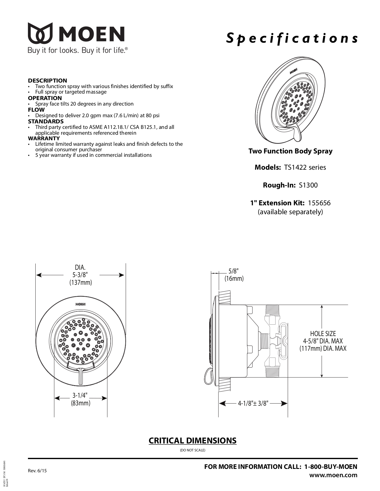 Moen MOE8882 Specifications - ManualMachine.com