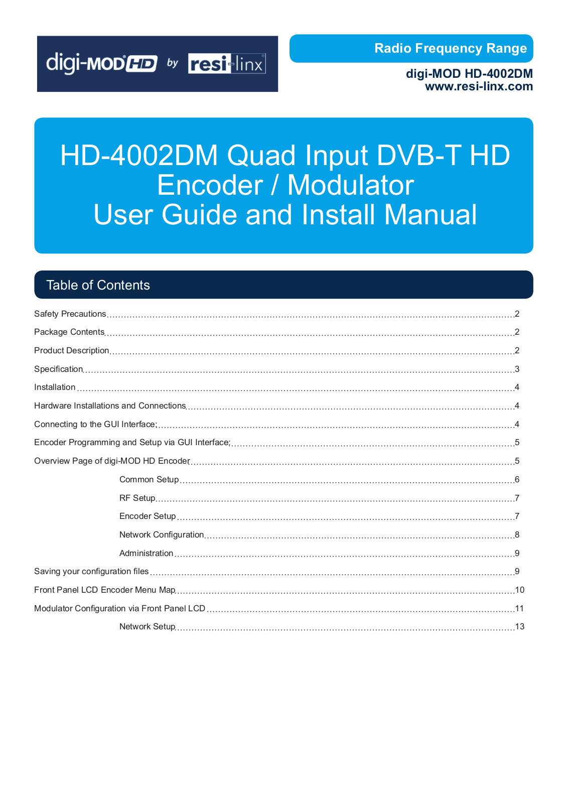 Zycast HD-4002DM Installation guide - ManualMachine.com