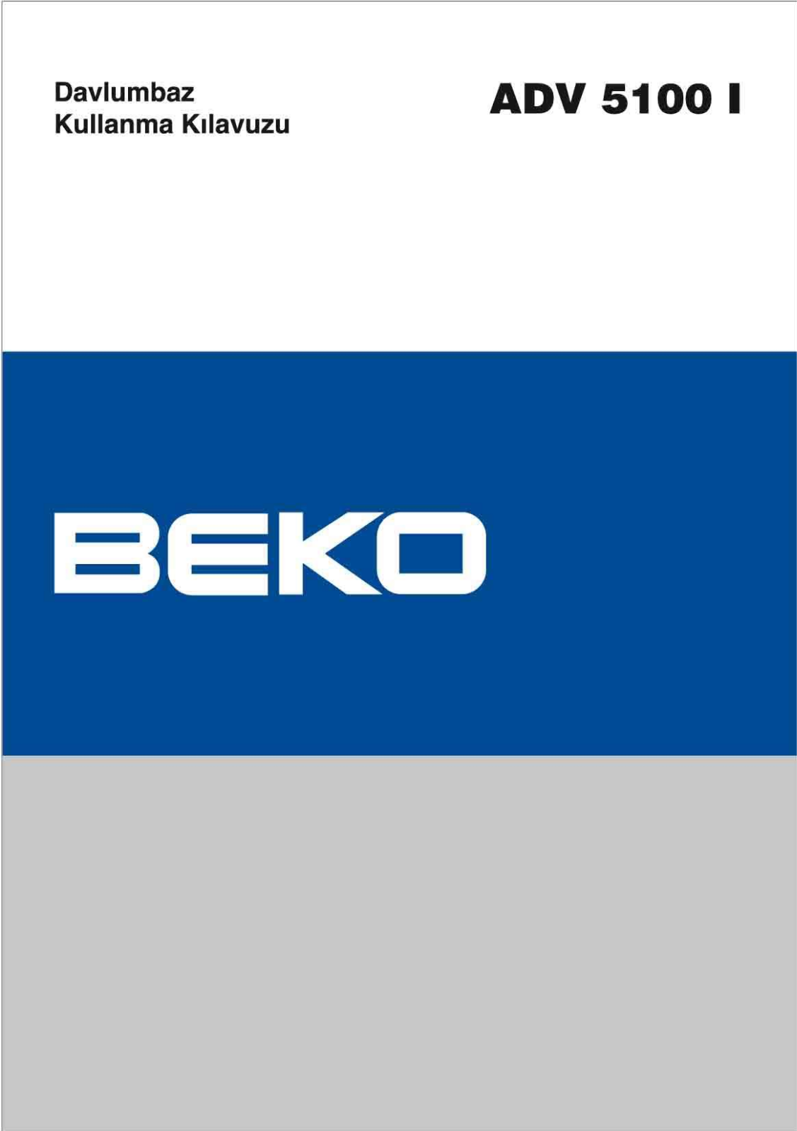 Beko ADV 5100 I Manual