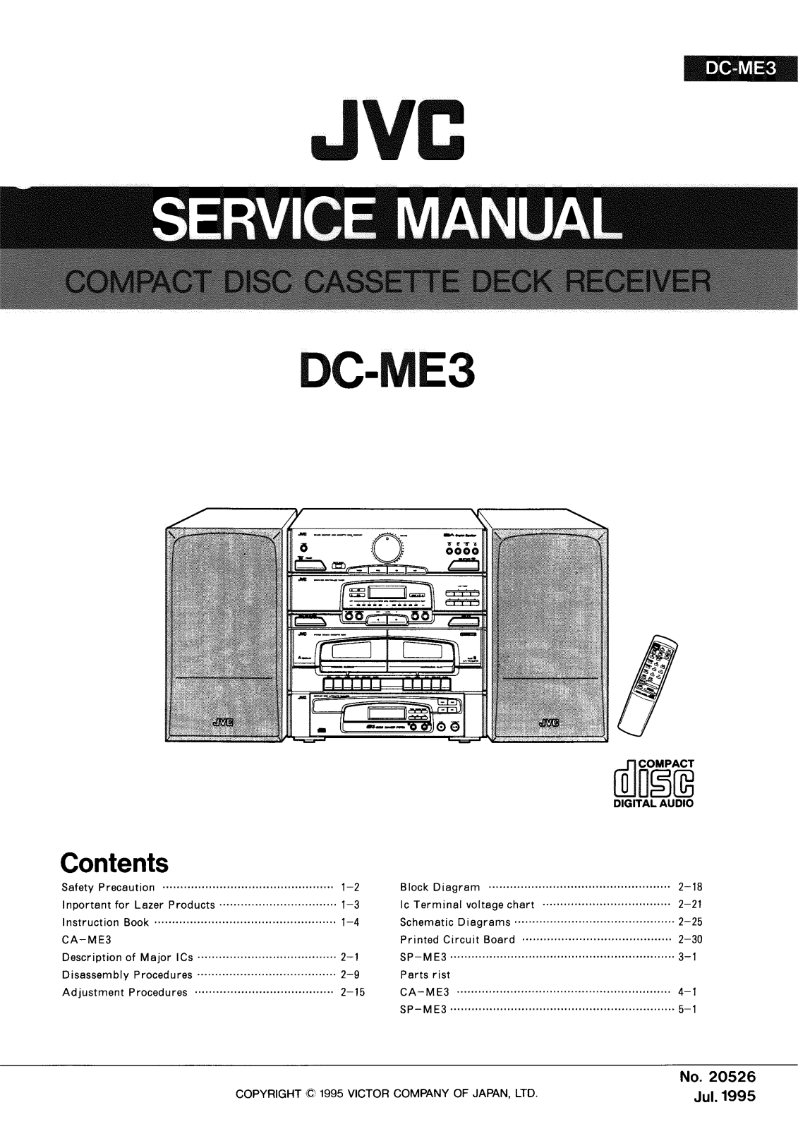 JVC DCME-3 Service manual