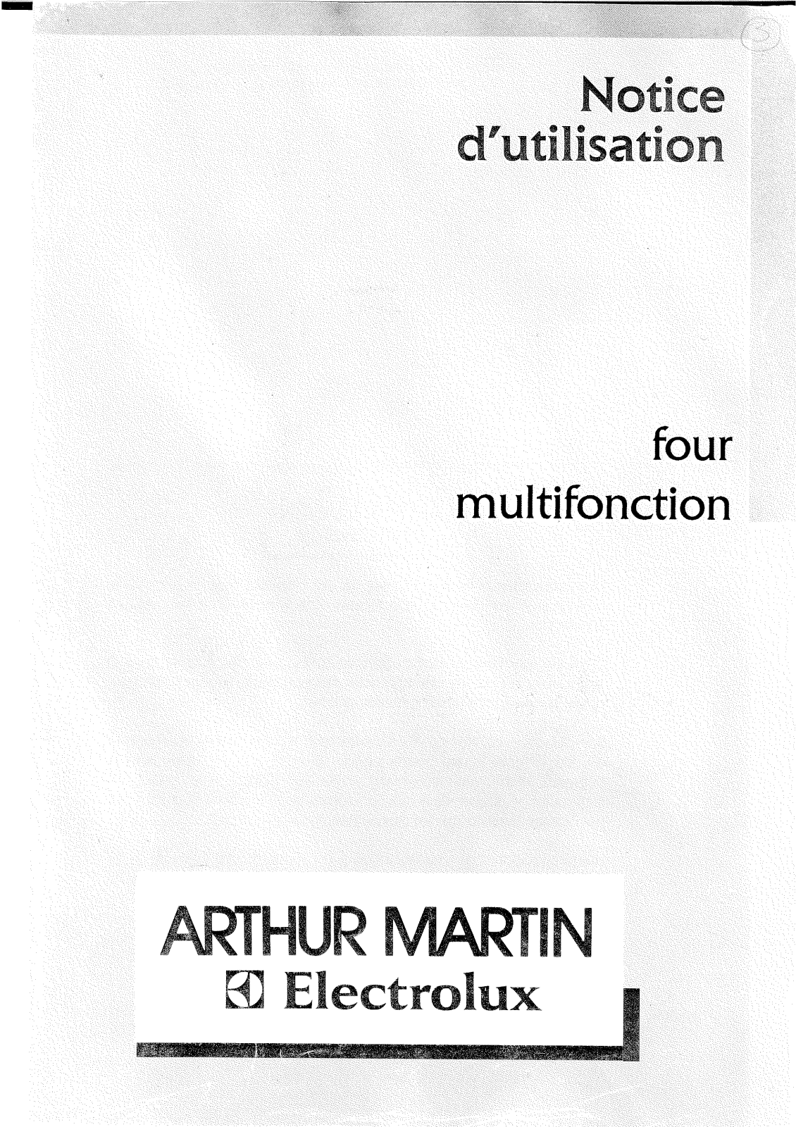 Arthur martin FE2000W1, FE2000B1, FE0204W1, FE0204B1 User Manual