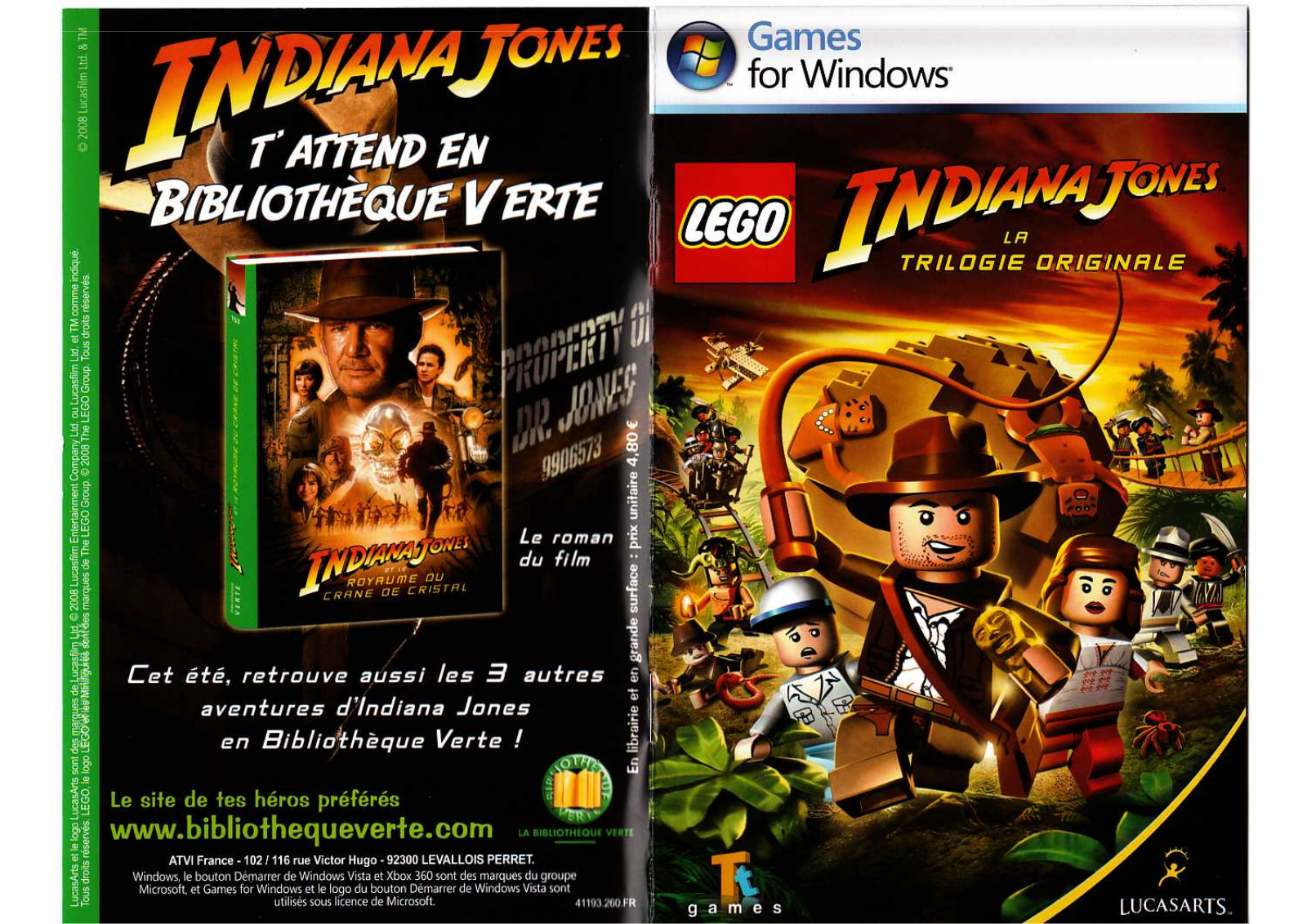 GAMES PC LEGO INDIANA JONES User Manual