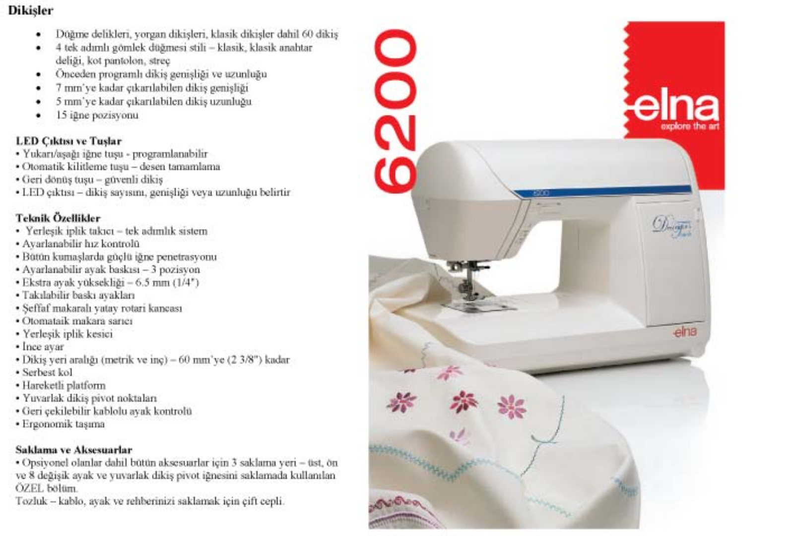 Elna 6200 BROCHURE