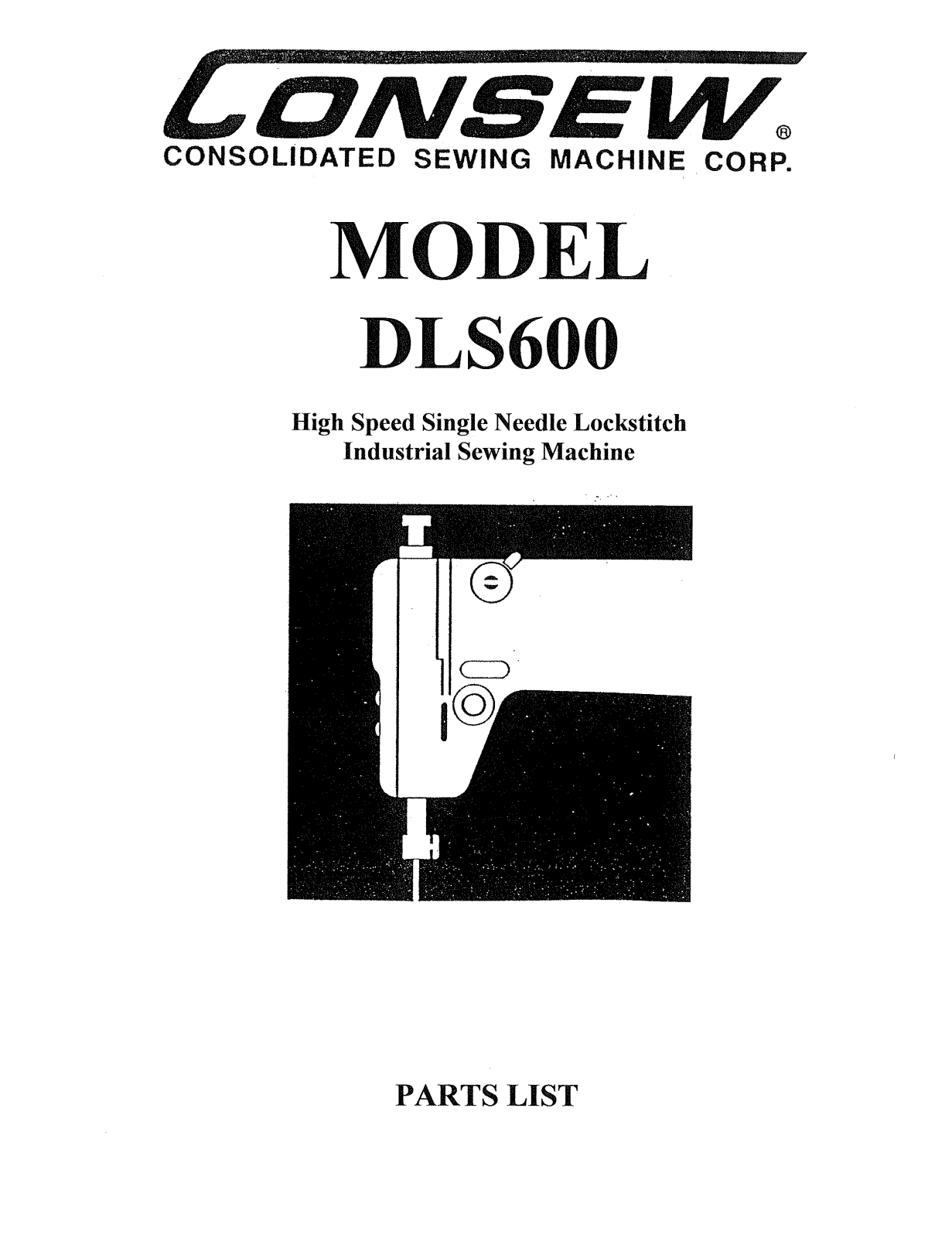 Consew DLS600 Parts Guide