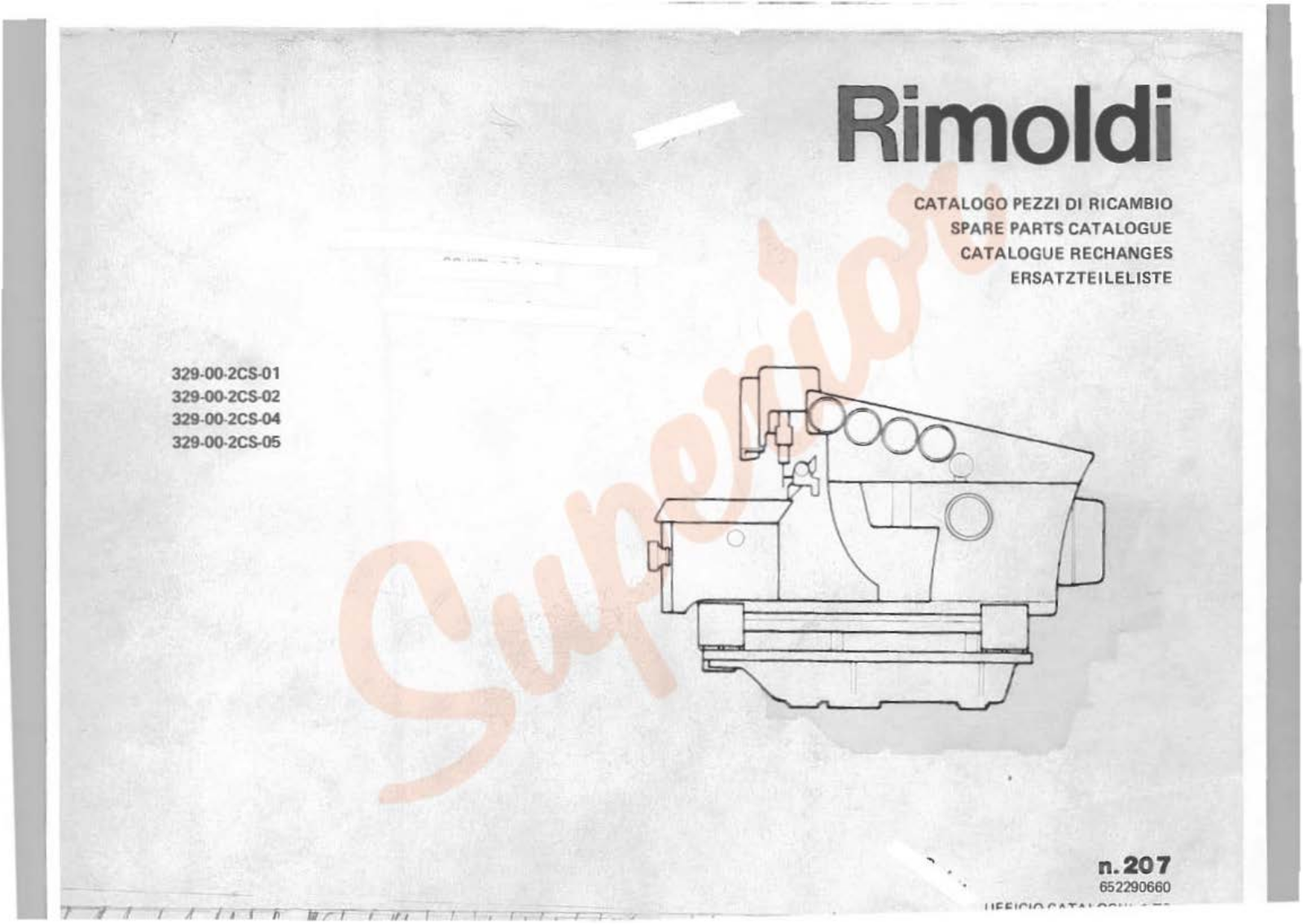 Rimoldi 329-00-2CS-01, 329-00-2CS-02, 329-00-2CS-04, 329-00-2CS-05 User Manual