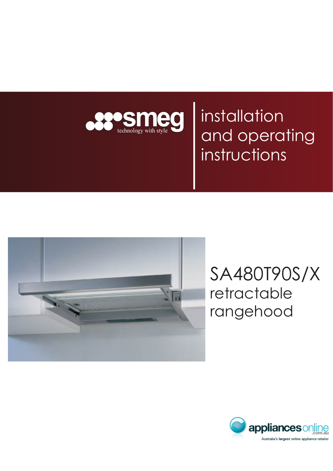 Smeg SA480T90SIL Product Manual