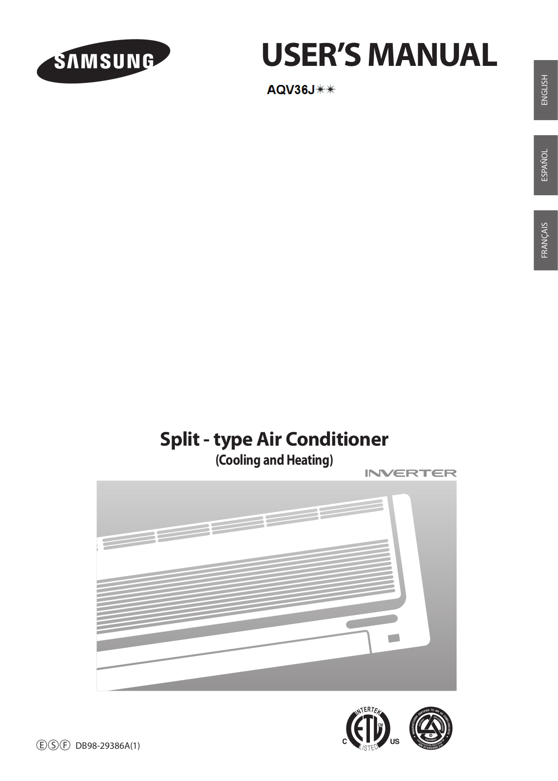 Samsung AQV36W User Manual